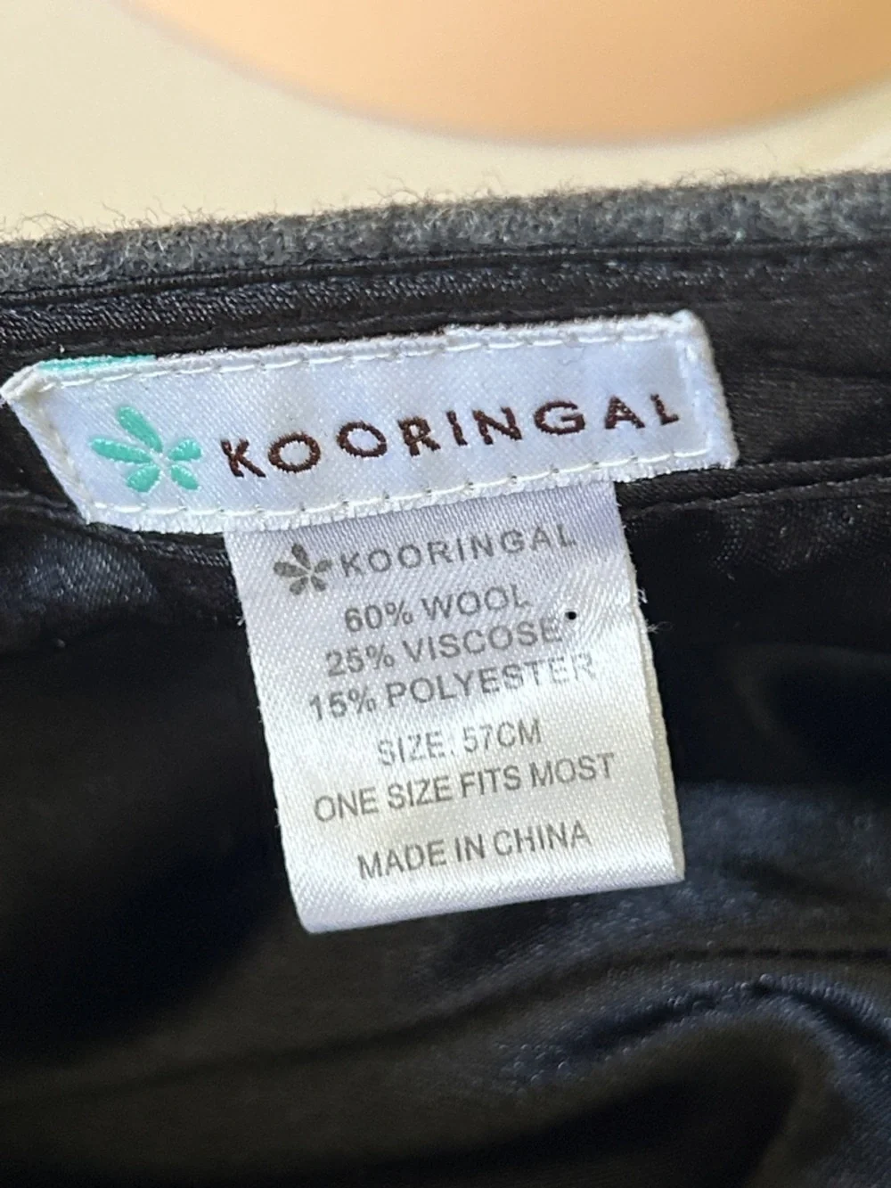 KOORINGGAL GRAY WOOL BLEND WOMENS fIDDLER NEWSBOY/BAKER  BOY CAP STRAP DETAIL